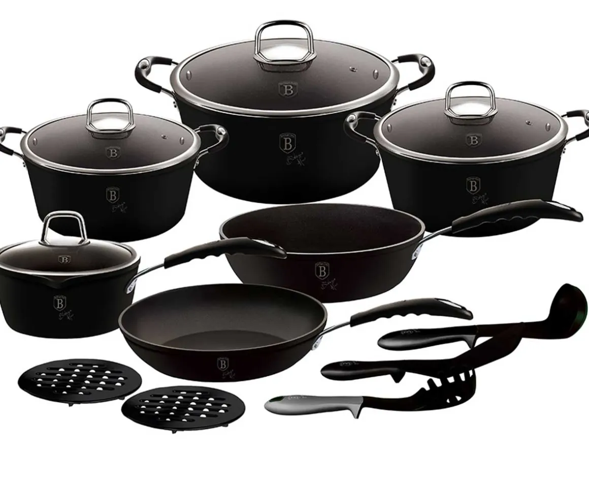 GARNKI TYTANOWE BERLINGERHAUS BH-6129 BLACK PROFESSIONAL
