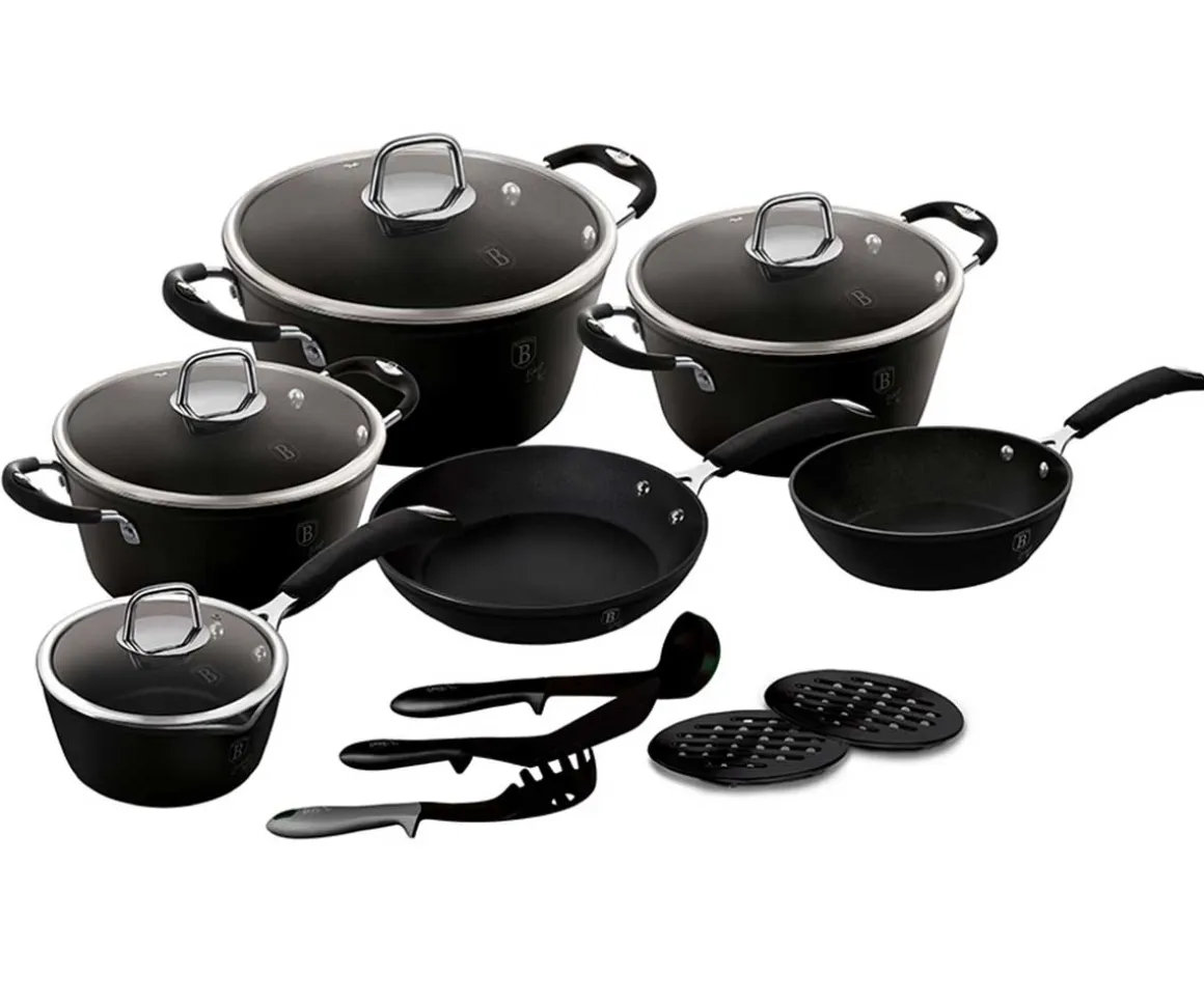 GARNKI TYTANOWE BERLINGERHAUS BH-6129 BLACK PROFESSIONAL