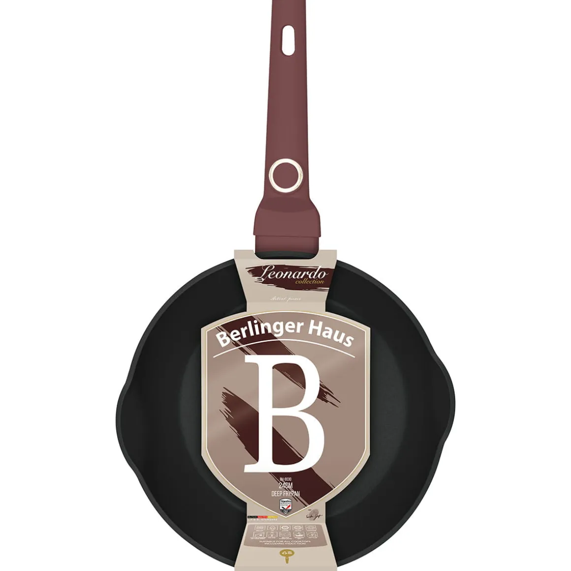 GŁĘBOKA PATELNIA TYTANOWA 24cm BERLINGER HAUS BH-8030 LEONARDO