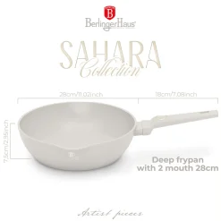 GŁĘBOKA PATELNIA TYTANOWA 28cm BERLINGER HAUS BH-8061 SAHARA