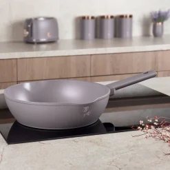 GŁĘBOKA PATELNIA TYTANOWA 24cm BERLINGER HAUS BH-8090 TAUPE