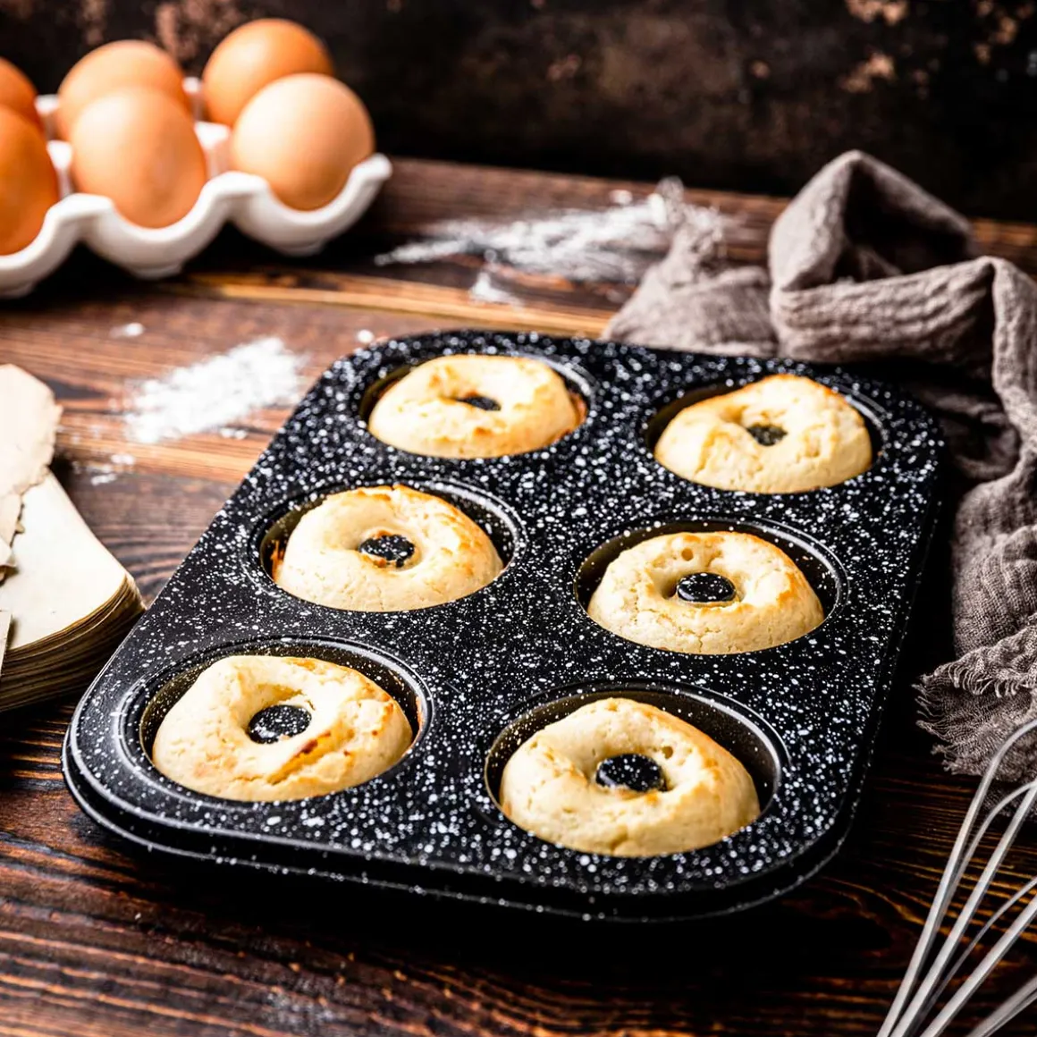 GRANITOWA FORMA DO PIECZENIA 6 PĄCZKÓW DONUT KLAUSBERG KB-7840