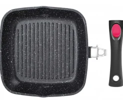 GRILLOWA PATELNIA GRANITOWA 28cm KINGHOFF KH-1511 ODPINANY UCHWYT