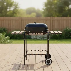 GRILL WĘGLOWY NA KÓŁKACH Z PÓŁKAMI KINGHOFF KH-2034