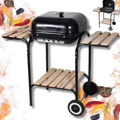 GRILL WĘGLOWY NA KÓŁKACH Z PÓŁKAMI KINGHOFF KH-2034