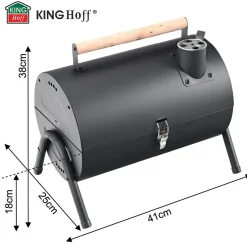 GRILL WĘGLOWY PRZENOŚNY SKŁADANY KINGHOFF KH-2032
