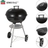 GRILL WĘGLOWY Z POKRYWĄ 41cm KINGHOFF KH-2033