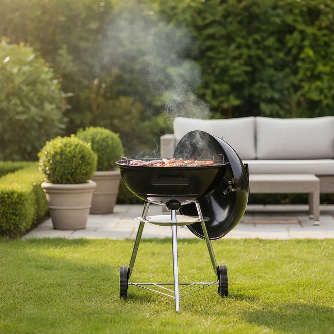 GRILL WĘGLOWY Z POKRYWĄ 41cm KINGHOFF KH-2033