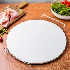 KAMIEŃ SZAMOT DO PIECZENIA I SERWOWANIA PIZZY 33cm KLAUSBERG KB-7788