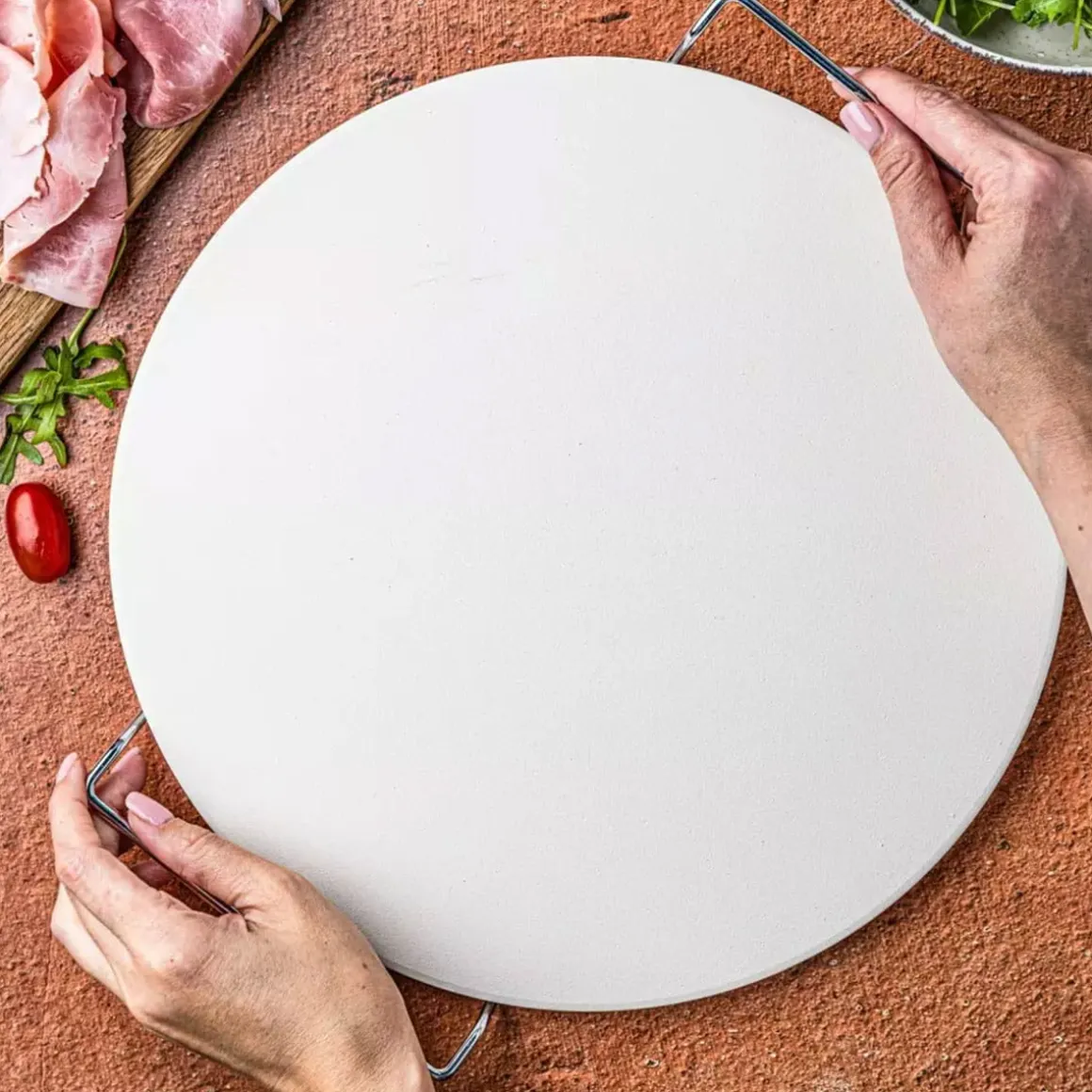 KAMIEŃ SZAMOT DO PIECZENIA I SERWOWANIA PIZZY 33cm KLAUSBERG KB-7788