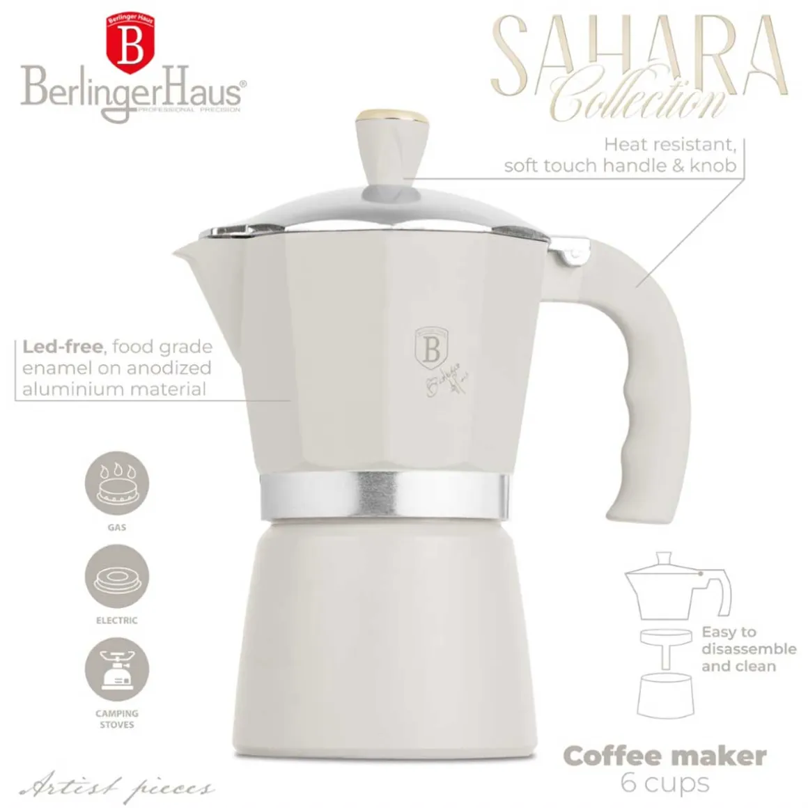 KAWIARKA ZAPARZACZ DO KAWY 300ml BERLINGER HAUS BH-8572 SAHARA