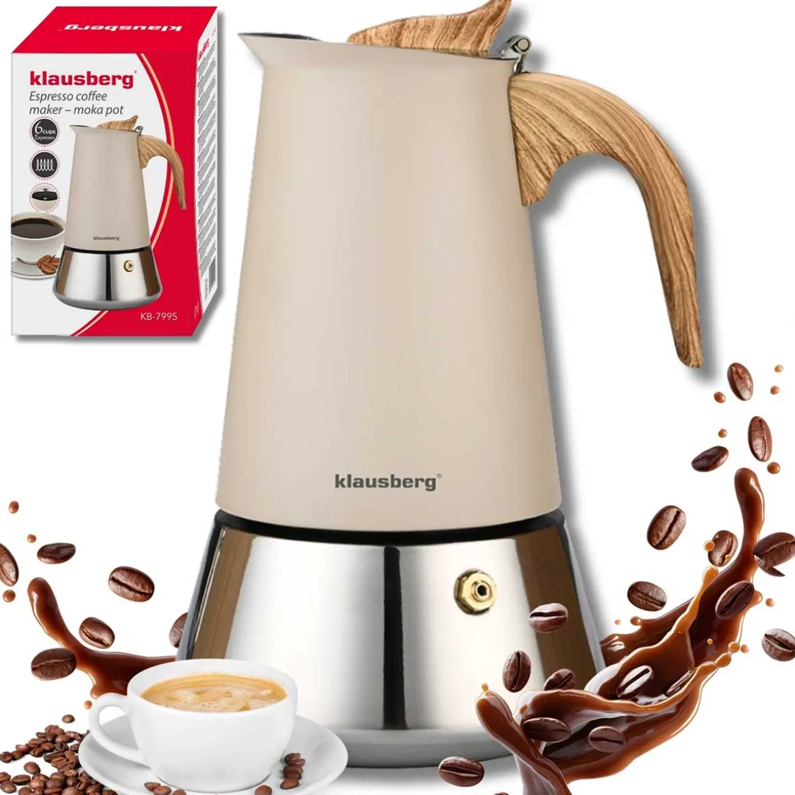 KAWIARKA ZAPARZACZ DO KAWY 600ml KLAUSBERG KB-7997 INDUKCJA