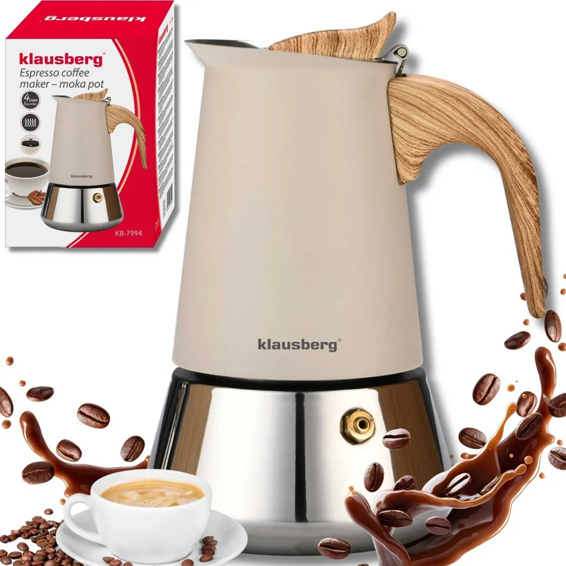 KAWIARKA ZAPARZACZ DO KAWY 200ml KLAUSBERG KB-7994 INDUKCJA