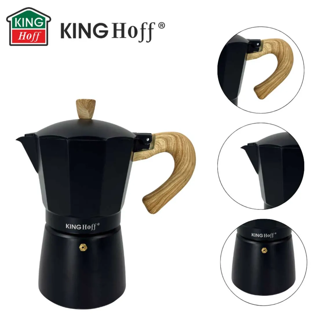 KAWIARKA ZAPARZACZ DO KAWY 450ml KINGHOFF KH-1887 INDUKCJA