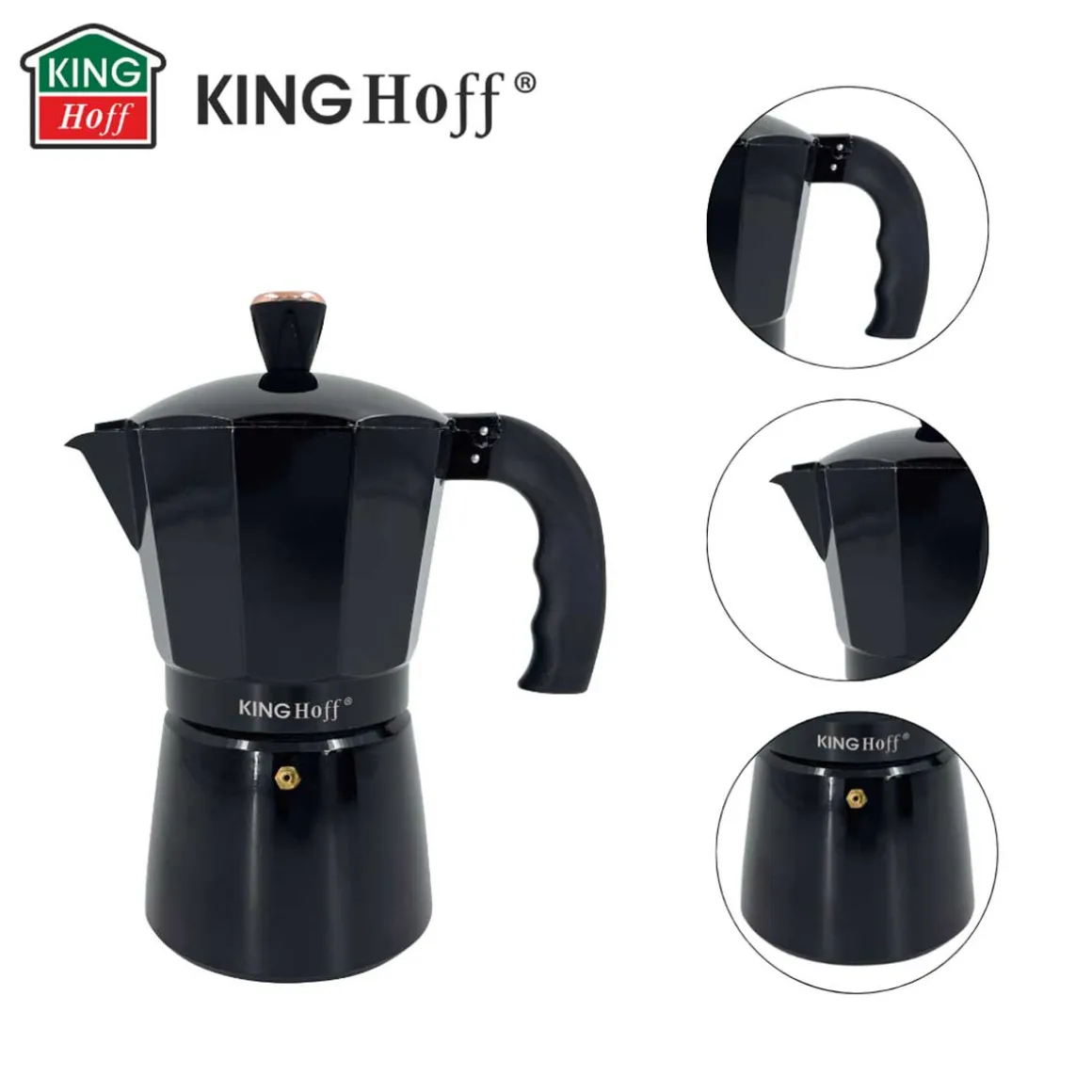KAWIARKA ZAPARZACZ DO KAWY 300ml KINGHOFF KH-1883 INDUKCJA