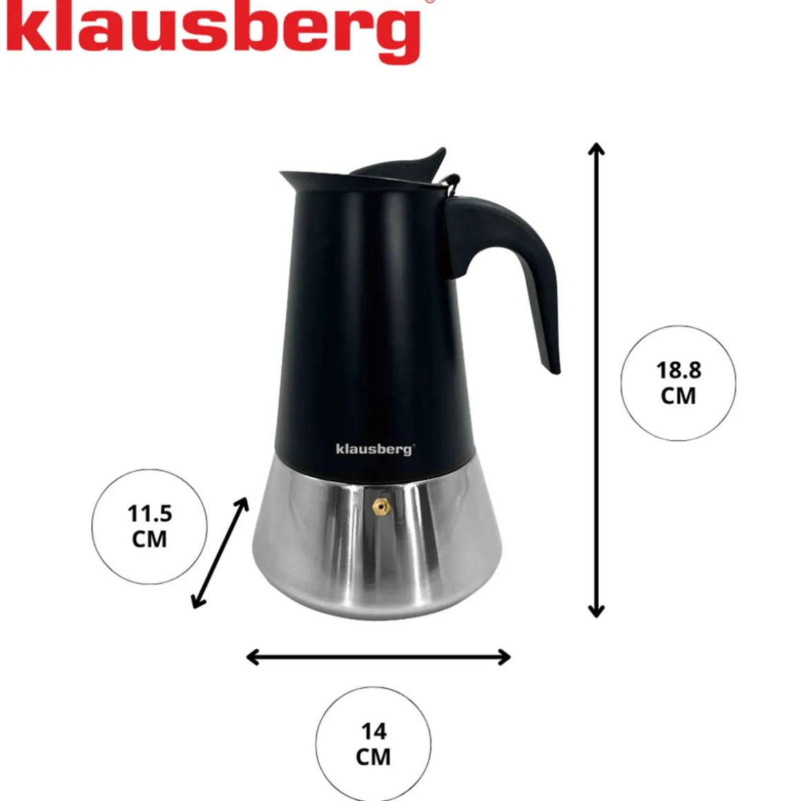 KAWIARKA ZAPARZACZ DO KAWY 300ml KLAUSBERG KB-7845 INDUKCJA