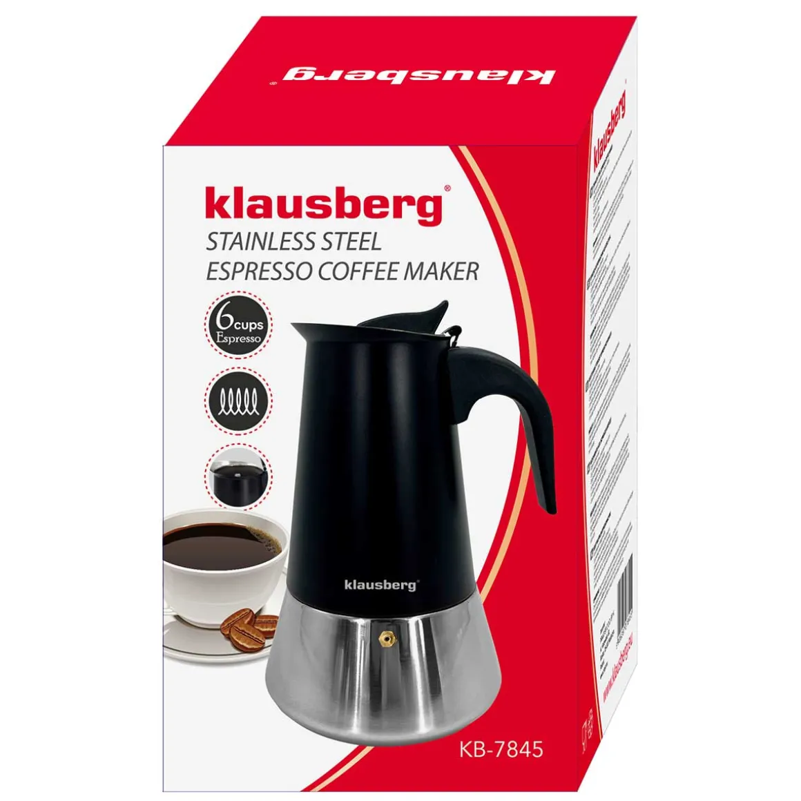KAWIARKA ZAPARZACZ DO KAWY 300ml KLAUSBERG KB-7845 INDUKCJA