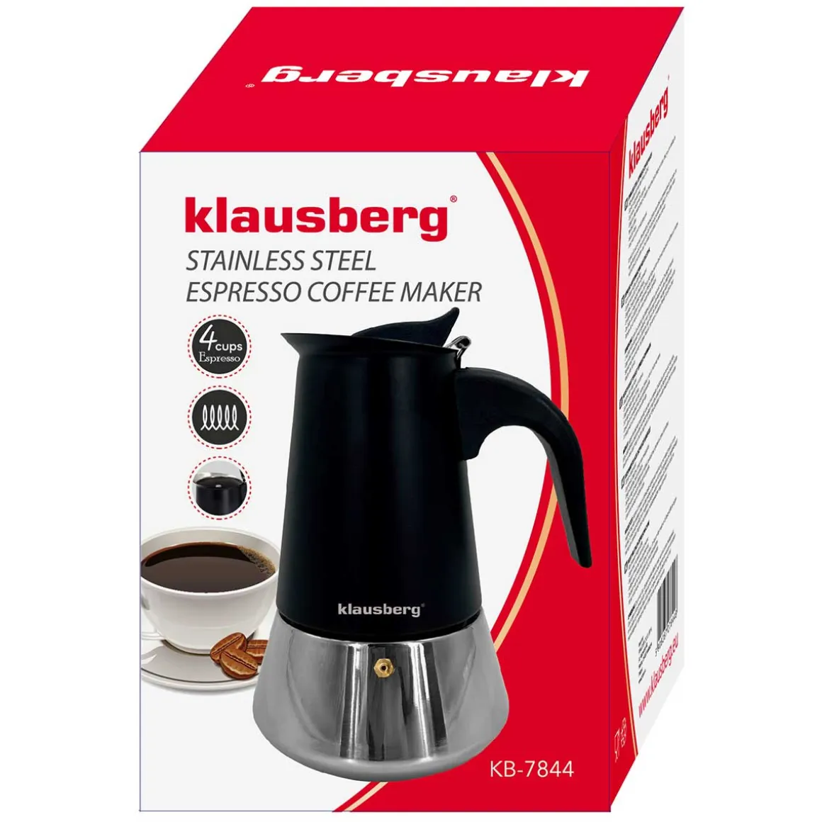 KAWIARKA ZAPARZACZ DO KAWY 200ml KLAUSBERG KB-7844 INDUKCJA
