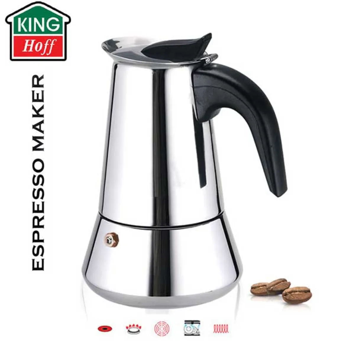 KAWIARKA ZAPARZACZ DO KAWY 450ml KINGHOFF KH-1046 INDUKCJA