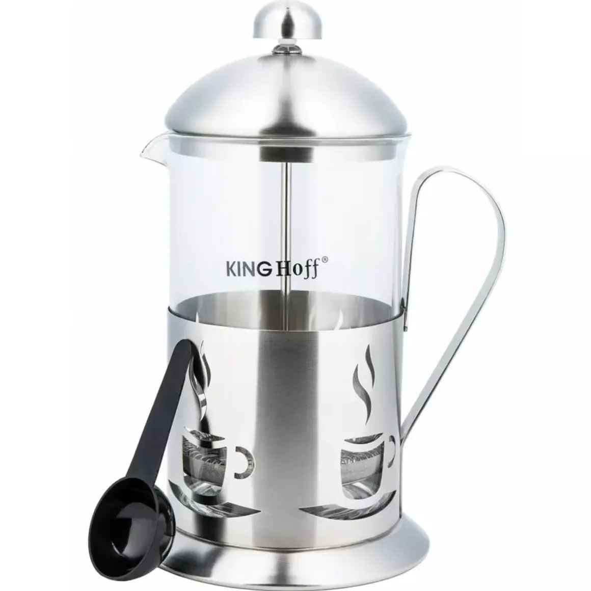 KINGHOFF ZAPARZACZ DO KAWY/HERBATY Z DOCISKIEM 600ml KH-4831