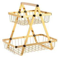 KOSZYK PIĘTROWY NA OWOCE PRZYPRAWY LOFT E-8180 GOLD