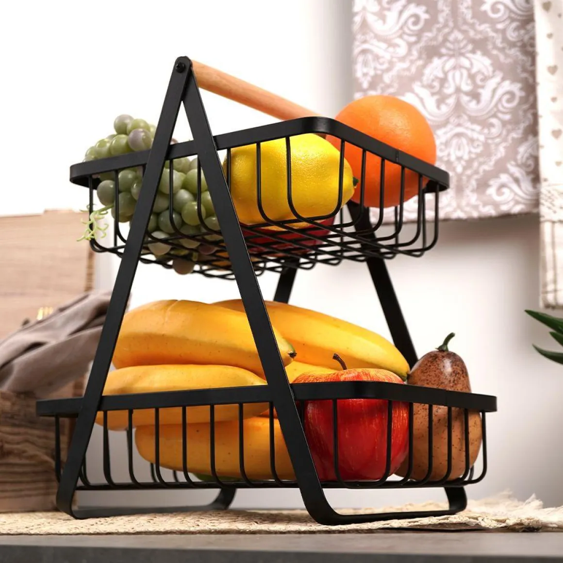 KOSZYK PIĘTROWY NA OWOCE PRZYPRAWY LOFT 3063