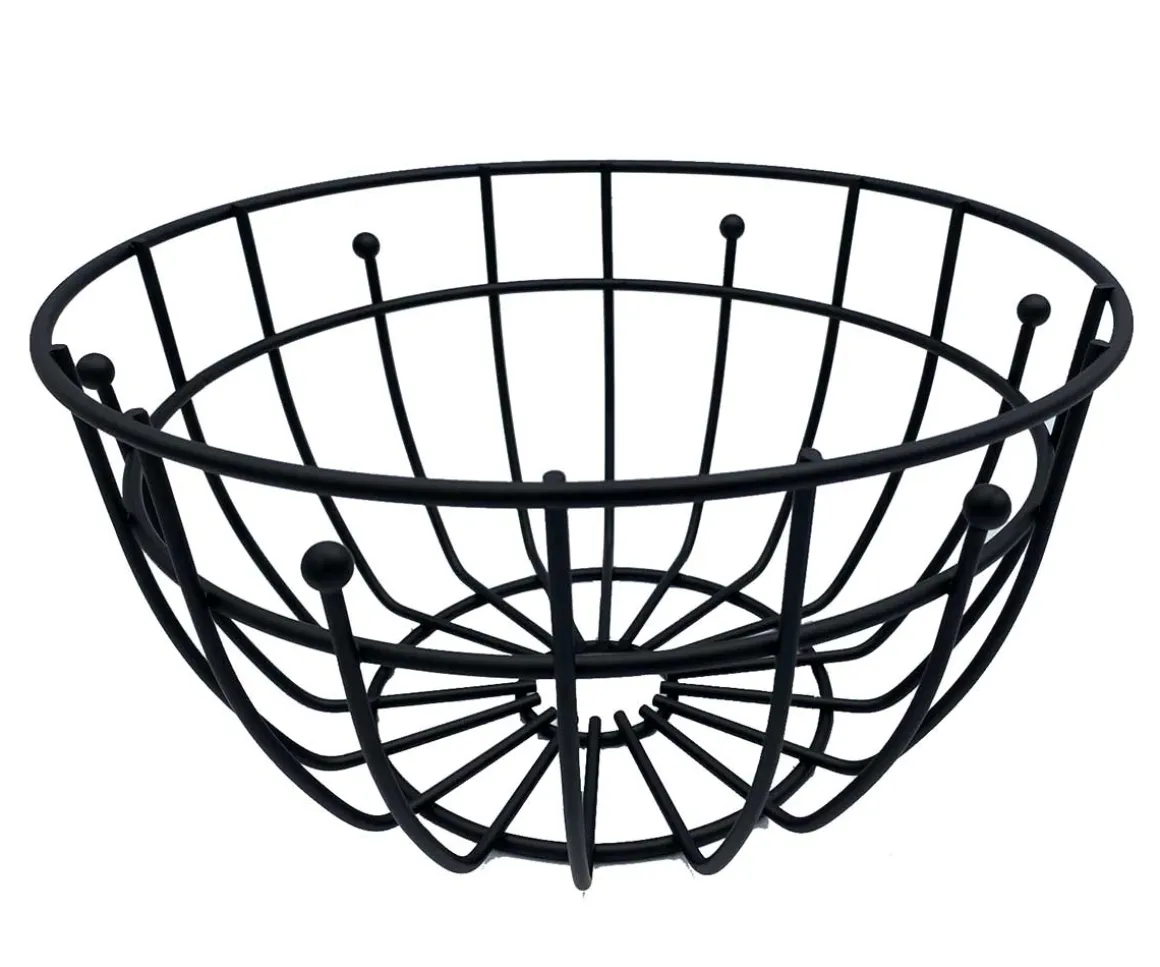 KOSZYK STALOWY NA OWOCE 28cm czarny 1705
