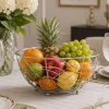 KOSZYK STALOWY SREBRNY NA OWOCE 23cm BANQUET VANITY