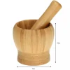 KUCHENNY MOŹDZIERZ BAMBUSOWY 9cm KINGHOFF KH-1616