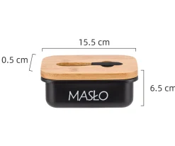 MASELNICZKA STALOWA Z NOŻYKIEM DO SMAROWANIA E-6132