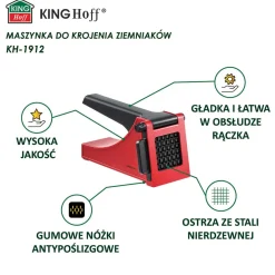 MASZYNKA DO KROJENIA FRYTEK WARZYW KINGHOFF KH-1912