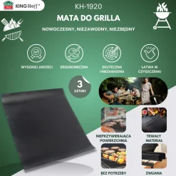 MATA DO GRILLA GRILLOWANIA 40x33 cm ZESTAW 3 szt. KINGHOFF KH-1920