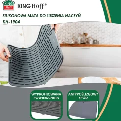 MATA PODKŁADKA SILIKONOWA OCIEKACZ DO NACZYŃ 42x33cm KINGHOFF KH-1904