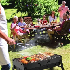MINI GRILL WĘGLOWY TURYSTYCZNY PRZENOŚNY WALIZKA E-6255
