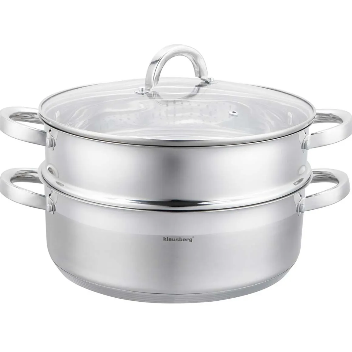 PŁASKI GARNEK NA PARĘ KLAUSBERG 3 ELEM. 28cm KB-9074