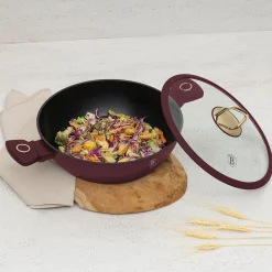 PŁASKI GARNEK TYTANOWY Z POKRYWĄ 30cm BERLINGER HAUS BH-8039 LEONARDO