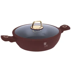 PŁASKI GARNEK TYTANOWY Z POKRYWĄ 30cm BERLINGER HAUS BH-8039 LEONARDO