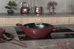 PŁASKI GARNEK TYTANOWY Z POKRYWĄ 30cm BERLINGER HAUS BH-8039 LEONARDO
