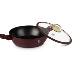 PŁASKI GARNEK TYTANOWY Z POKRYWĄ 30cm BERLINGER HAUS BH-8039 LEONARDO