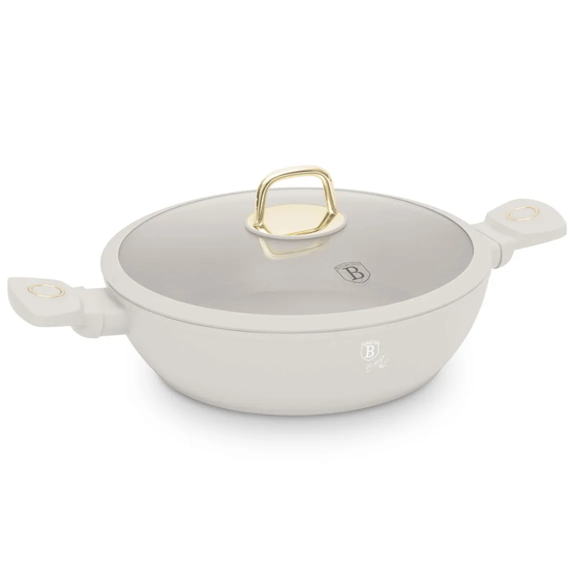 PŁASKI GARNEK TYTANOWY Z POKRYWĄ 30cm BERLINGER HAUS BH-8069 SAHARA