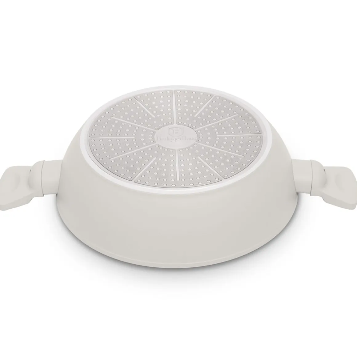 PŁASKI GARNEK TYTANOWY Z POKRYWĄ 28cm BERLINGER HAUS BH-8068 SAHARA