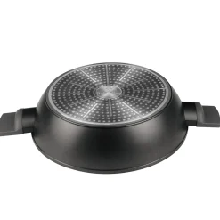 PŁASKI GARNEK TYTANOWY Z POKRYWĄ 30cm BERLINGER HAUS BH-8129 ANTRACIT