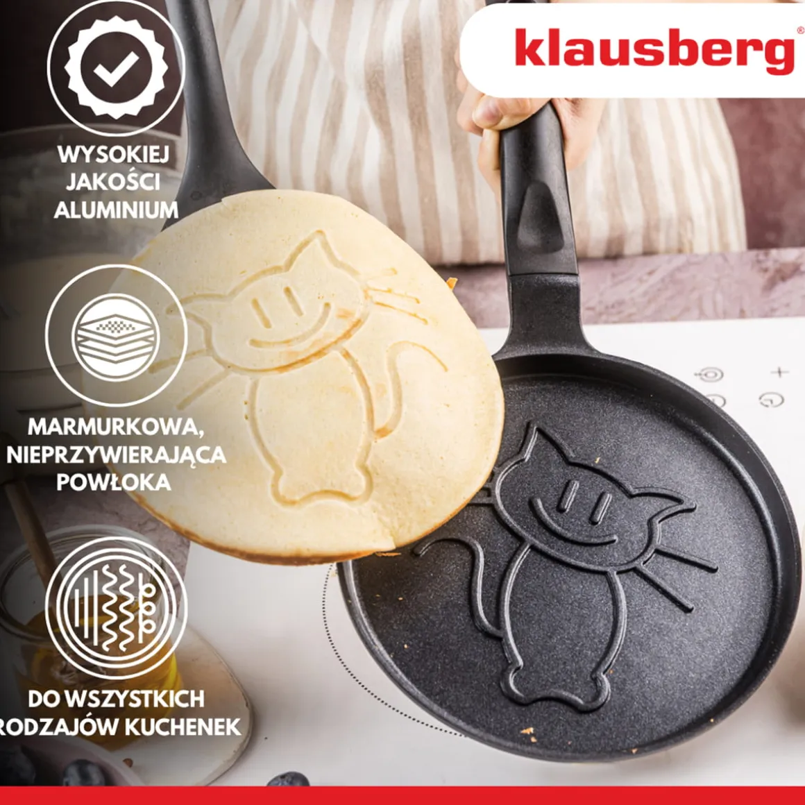 PATELNIA DO NALEŚNIKÓW Z KOTKIEM 18cm KLAUSBERG KB-7973