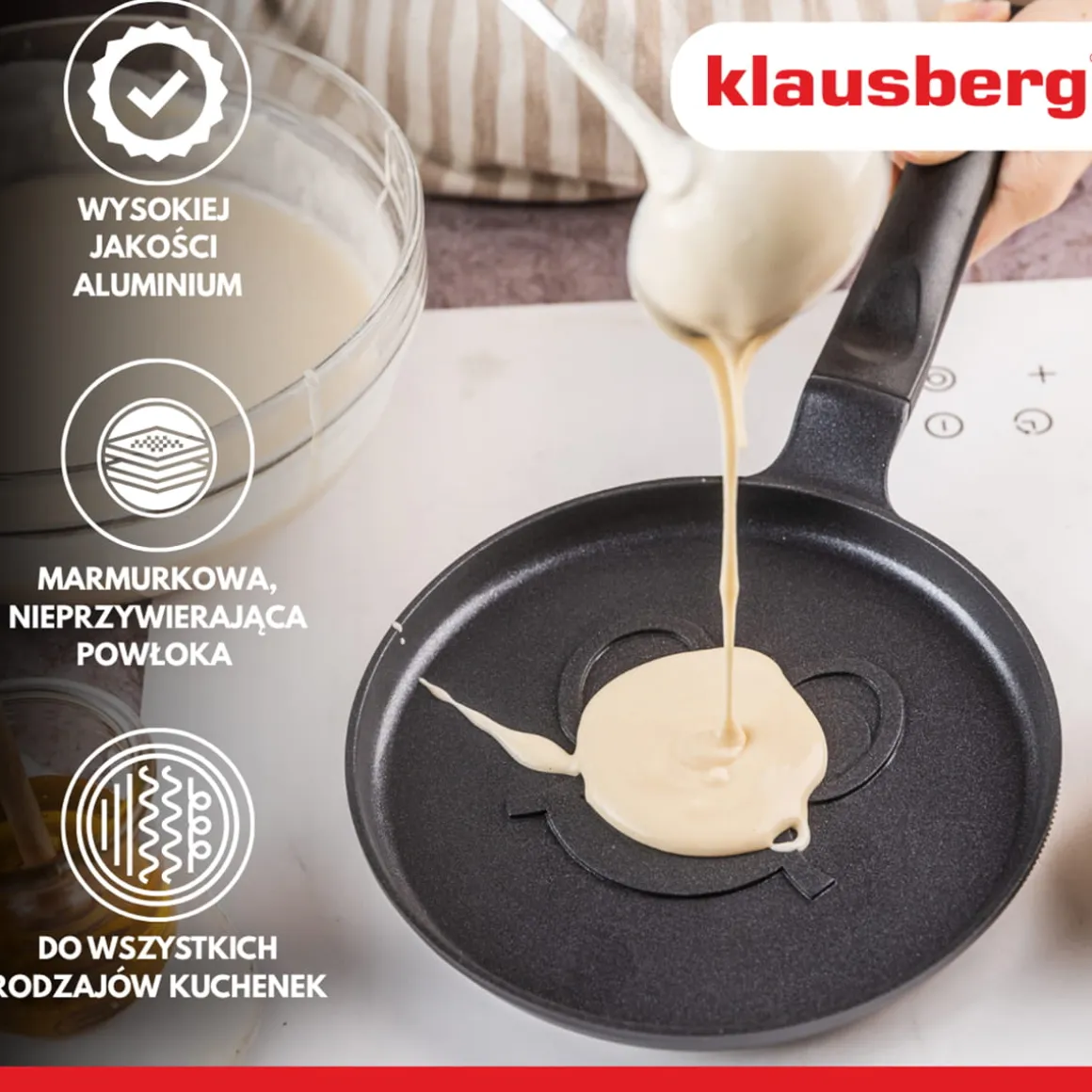 PATELNIA DO UŚMIECHNIĘTYCH NALEŚNIKÓW 18cm KLAUSBERG KB-7971