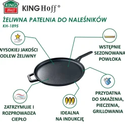 PATELNIA ŻELIWNA 29cm DO NALEŚNIKÓW PIZZY KINGHOFF KH-1895
