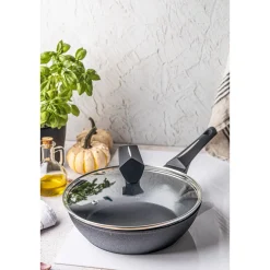 PATELNIA GŁĘBOKA MARMURKOWA Z POKRYWĄ KLAUSBERG 24cm KB-7691