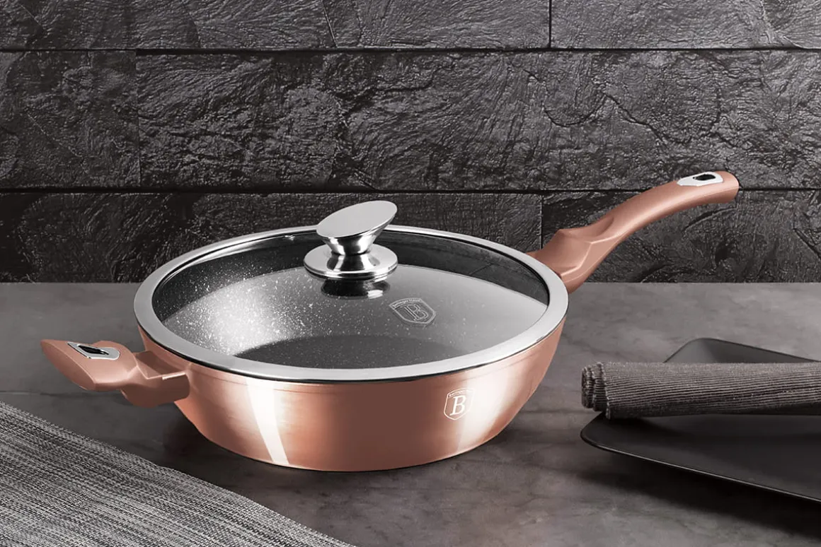 PATELNIA GRANITOWA 28cm BERLINGER HAUS BH-1518 ROSE GOLD