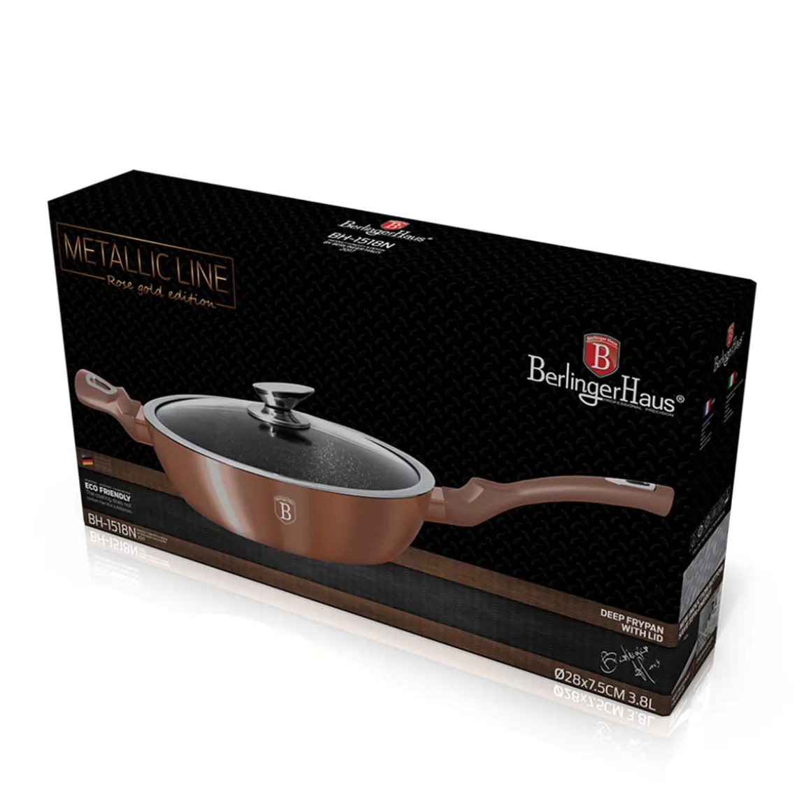 PATELNIA GRANITOWA 28cm BERLINGER HAUS BH-1518 ROSE GOLD