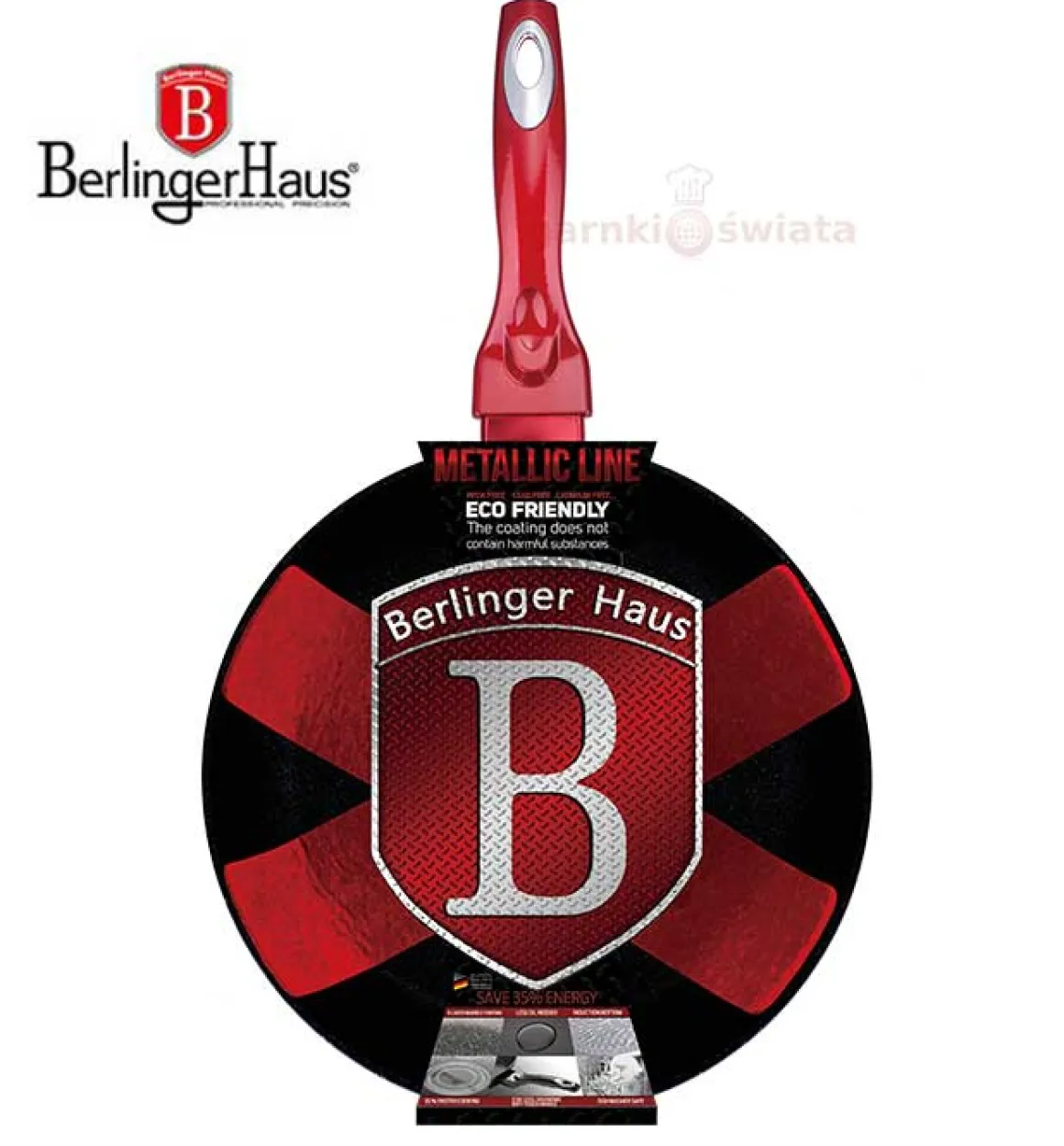 PATELNIA GRANITOWA 24cm BERLINGER HAUS BURGUNDY METALLIC BH-1252