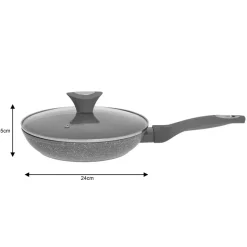 PATELNIA GRANITOWA 26cm KLAUSBERG KB-7317 Z POKRYWĄ